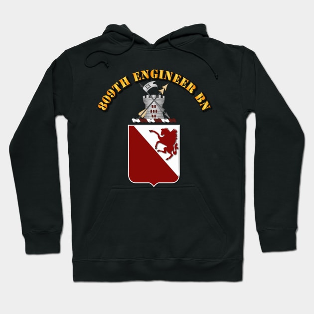 809th Engineer Bn - Coat of Arms Hoodie by twix123844